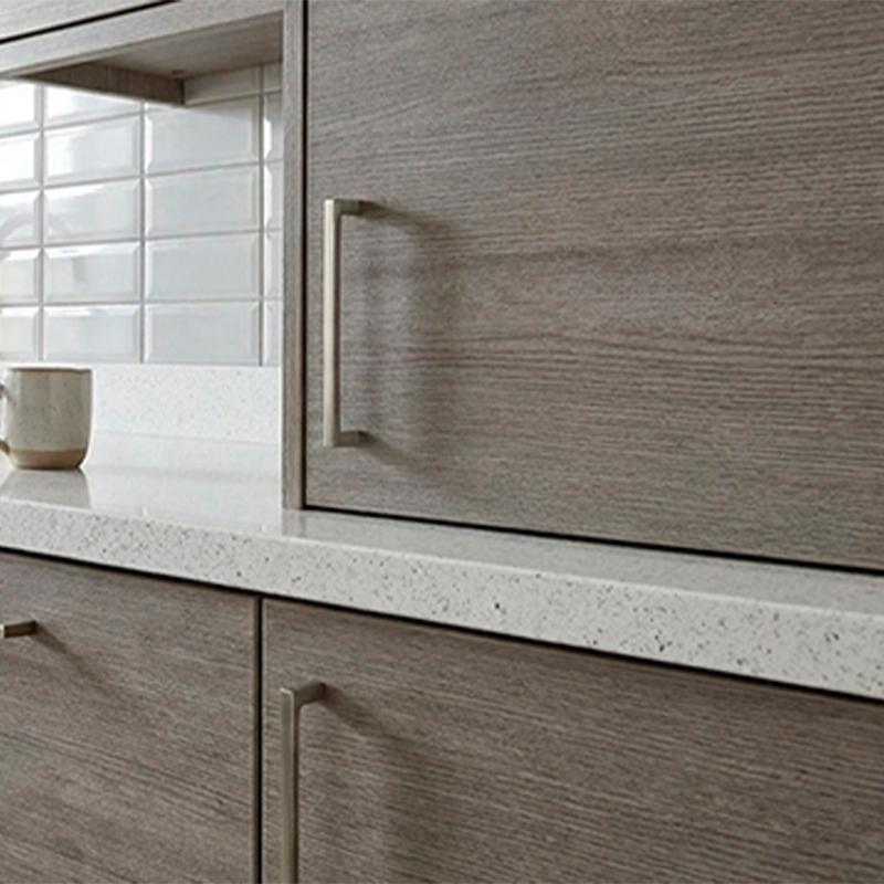 Mobilier en panneau compact stratifié effet bois pour aménagement intérieur
